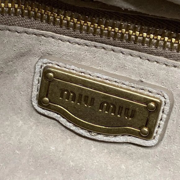 miumiu - Brown Dark Brown Leather Handbag - Picture 9 of 11